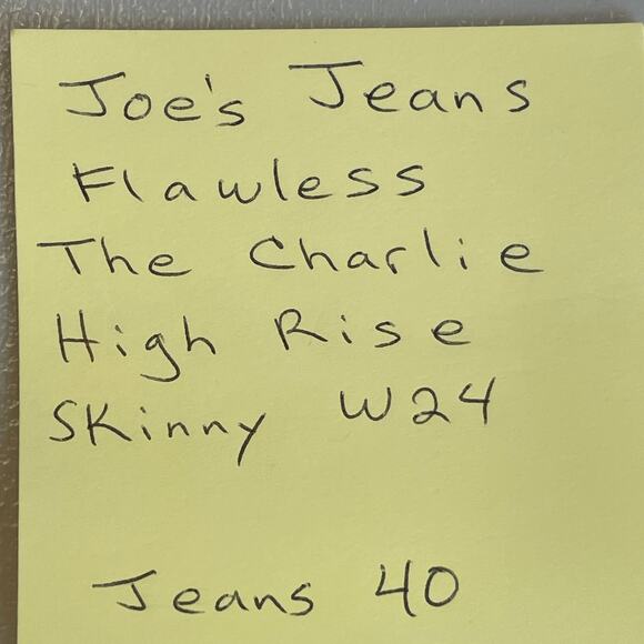 Joes Jeans Flawless The Charlie High Rise Skinny Torn Distressed Jeans Size W24 - Picture 14 of 14